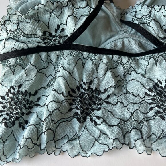 NWT Aerie Midnight Lace Padded Longline Bralette Bra Blue Size Medium M NEW - Picture 10 of 13